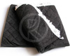 Couvre-couchette de Cabine PL en velours noir � franges blanches