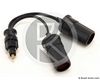 Fiche AC DIN 2 contacts 12/24 Volts DC 8 A