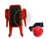 Porte-t�l�phone GSM ROUGE + Fixe volant ROUGE