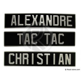 Plaque aluminium noire personnalisable