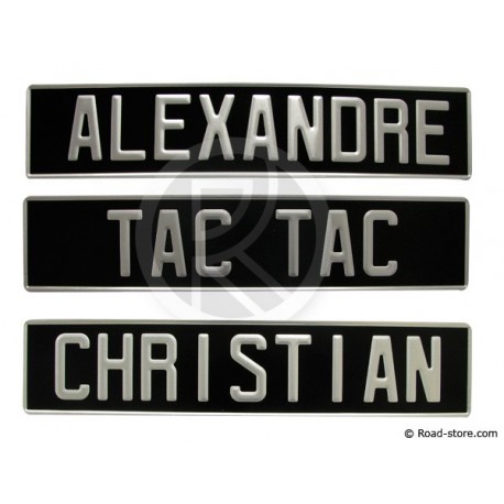 PLAQUE PERSONNALISEE EN ALU NOIR - Road Store