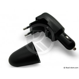 CHARGEUR 12/24V/220V PORT USB POUR AC OU SECTEUR