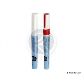 STYLO DE MARQUAGE PNEUS LOT DE 2 : ROUGE + BLANC