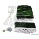 SET DE RIDEAUX SATINES 5 ACCESSOIRES COULEUR : VERT BOUTEILLE