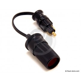 Car charger + cable 12/24V + DIN plug