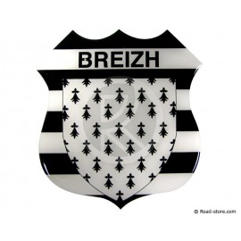 ECUSSON AUTOCOLLANT A RELIEF "BREIZH" (112 x 120 mm)