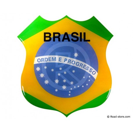 SELF-ADHESIVE EMBOSSED STICKER BRASIL 112x120 mm