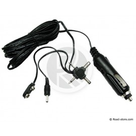 Zigarettenanzünder stecker 12/24V + Adapter kreuz 4in1 für TV-Antenne