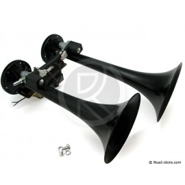 Dual black horn 24V DC