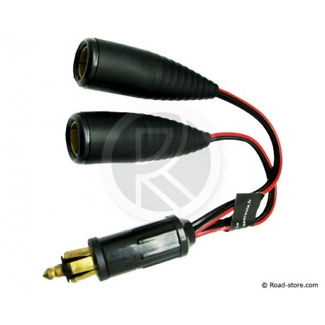 Doppel Zigarettenanzünder Adapter Din 12/24V 12A - Road Store