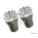 Bulb 9 LEDS T18-01 24V Green x2