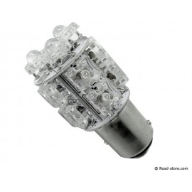 Bulb 13 leds BAY15D 24V white stop light