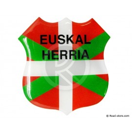 ECUSSON AUTOCOLLANT A RELIEF "EUSKAL HERRIA" (112 x 120 mm)