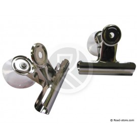 Metal clip with suction cup 5cm x2