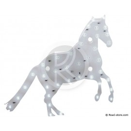 DECORATION CHEVAL LUMINEUX A LEDS 12V BLANC