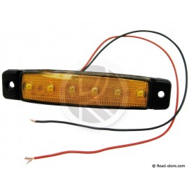 Side clearance lights Extra Flat 6 LEDS 24V Orange (9,6x2x0,7cm)