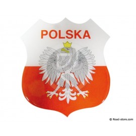 ECUSSON AUTOCOLLANT A RELIEF "POLSKA" (112 x 120 mm)