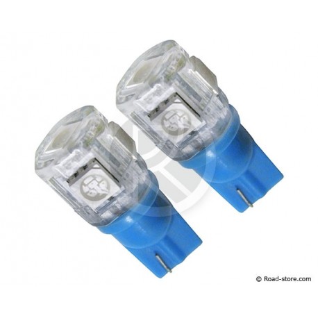 Glühbirne 5 SMD Leds Wedge T10 24V Blau X2