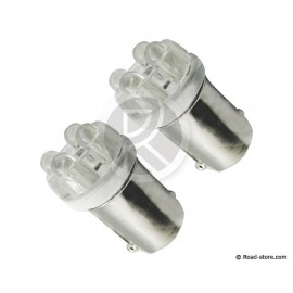 Bulb 4 Leds BA9S 24V White x2