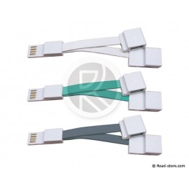 CABLE PLAT CONNEXION USB 2.0 vers 2 USB 2.0  3 COUL. 