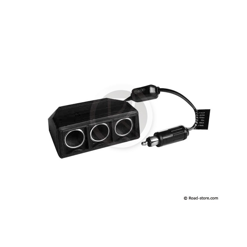 Dreifach Zigarettenanzünder Stecker 12/24V 15A Max 300W + Sicherungen Box +  verstärkte Stecker - Road Store