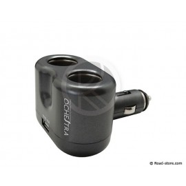 Doppelt Zigarettenanzünder Stecker 12/24V 70W + USB 1A