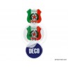 ECUSSON AUTOCOLLANT A RELIEF "ITALIA" (48 x 52mm) LOT DE 2
