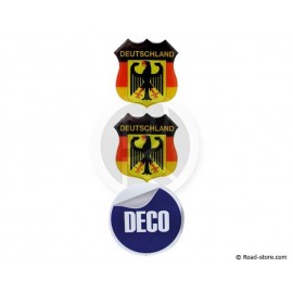 Relief Sticker Klebstoff DEUTSCHLANDx2 BRASILx1 48x52 mm