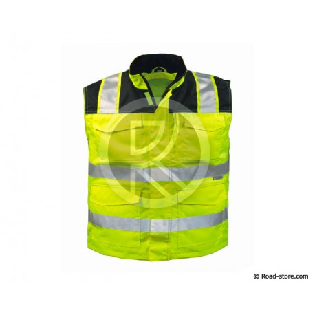 VESTE SANS MANCHES XXXL HAUTE VISIBILITE JAUNE ISO 20471 (Gregor)