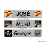 PLAQUE PERSONNALISEE EN PLEXIGLAS (texte, illustrations, drapeaux...)