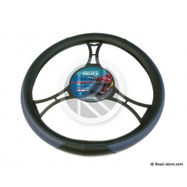 COUVRE-VOLANT PVC 46-48 NOIR/BLEU