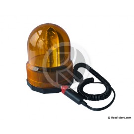 GYROPHARE ORANGE 24V/21W MAGNETIQUE CABLE 2M (ETANCHE)