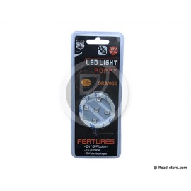 SUPPORT POPPY LUMINEUX ADHESIF 5 LEDS 12/24V ORANGE