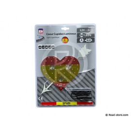 COEUR LUMINEUX PAYS 23 X 25CM 56 LEDS 12/24V ESPAGNE