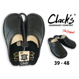 CLACKS NOIR T.43 CUIR GRAINE NOUVEAU MODELE