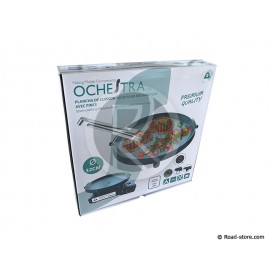 PLANCHA DE CUISSON RONDE 32CM POUR RECHAUD GAZ + PINCE
