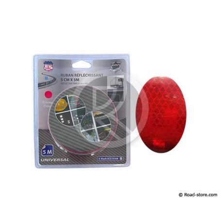 YOUYIKE 3 Rouleaux Ruban Adhesif Reflechissant, 5cm x 3 m Rouge