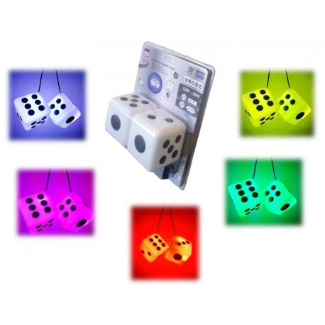 DES DE LA CHANCE LUMINEUX A LEDS 12/24V 8CM MULTICOULEURS
