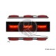 BARRE LUMINEUSE INOX 24V 3 x 6 LEDS 40CM ROUGE