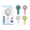 VENTILATEUR NOMADE MINI CHARGE USB DIAM. 6CM H. 12CM 4 COULEURS