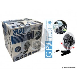 VENTILATEUR OSCILLANT A PINCE 2 VITESSES 15CM 6'' 12 V